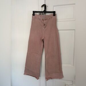 Pink Wide-Leg Jeans